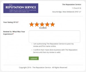 Internal review page estate agents